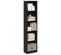 Bibliothèque noire, 40 x 24 x 176 cm, en bois durable, polyvalente, pour salon, bureau et chambre à coucher, idéale pour ranger des livres