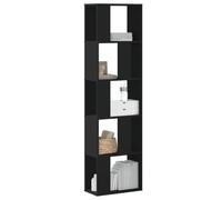 Bibliothèque noire à 5 étagères, 45 x 23,5 x 162,5 cm, en bois dérivé du bois, étagère sur pied pour salon, bureau, rangement polyvalent, haute capacité de charge