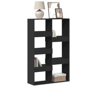 Bibliothèque noire à 7 compartiments, 100 x 33 x 155,5 cm, en bois dérivé du bois, espace de rangement polyvalent pour livres, DVD, articles de décoration, idéale comme séparateur de pièce
