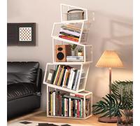 Bibliothèque noire en métal à 5 étagères - Rangement industriel moderne pour chambre à coucher, salon, bureau, étude, cuisine - Solution élégante et idéale pour la maison