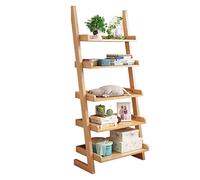Bibliothèque nordique à 5 étages - Étagère de rangement trapézoïdale créative pour le salon, l'étude et le bureau - Étagère élégante pour livres et décoration