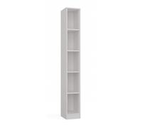 CDF Bibliothèque Ouverte Meuble à Case de Rangement avec Compartiments Colonne pour Bureau Salle à Manger Home Office Salon Livres Dossiers Décoration Chambre Modern Vertical - Blanc 25 cm