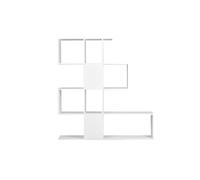 Bibliothèque ouverte séparateur design blanc laqué brillant L139 cm COMO