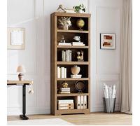 Bibliothèque ouverte style farmhouse - JoyGarden - 6 niveaux tablettes réglables MDF antidérapant - Carlo-30 - L 60 cm