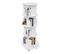 Bibliothèque pivotante, bibliothèque sur roulettes, petite bibliothèque d'angle pour petit espace, étagère de rangement