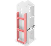 Bibliothèque pivotante, design serrure, capacité de charge 100 kg, rose