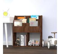 Bibliothèque pour enfant en chêne marron - 71 x 30 x 78,5 cm - Avec 3 compartiments - Étagère ouverte pour livre, magazine, classeur, étagère, idéale pour salon, chambre à coucher, bureau et couloir