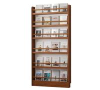 Bibliothèque pour enfants à 36 niveaux pour chambre à coucher, bureau, salon et cuisine, marron, 58 x 10 x 174 cm