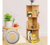 Bibliothèque pour Enfants, Étagère Pivotante pour Livres et Jouets, Étagère à Livres pour Enfants, Étagère de Rangement Autoportante, pour Chambre d'enfants, 40*40*97cm--Couleur bois d'origine