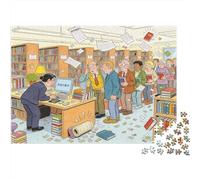 Bibliothèque publique Bureau bibliothécaire Puzzle en Bois Imperméable Puzzles De 1000 Pièces pour Adultes Coloré Jeux De Stimulants