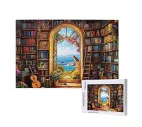 Bibliothèque Puzzle 2000 Pièces Adultes Puzzle Paysage Classique,Activite Manuelle Adulte,Puzzles de Jeu Stimulants,Puzzles impossible,Enjoy Activités de défi Familial pour Ies Soirées de Jeu,p846t