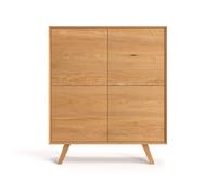 Bibliothèque Quatro en bois 120 cm, chêne, scandinave