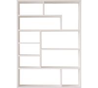 Bibliothèque Rebecca Mobili Iroko 123,5x90x22 Panneau de particules Blanc Moderne