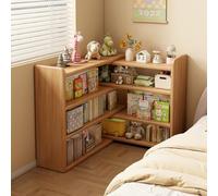 Bibliothèque réglable à 3 Niveaux, Bibliothèque rétractable en Bois, Organiseur de Rangement Moderne pour Salon, Chambre et Bureau(60-110cm/23.6-43.3in)