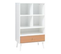 Bibliothèque Reyljand 120 x 70 x 40 cm blanc effet teck