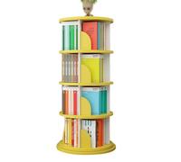 Bibliothèque ronde réglable - Organiseur de livres tendance à 3, 4, 5 et 6 niveaux - Rotation à 360° - Économie d'espace de rangement pour la maison et le bureau - Étagères au design moderne