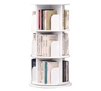 Bibliothèque ronde rotative à 360 degrés à 2/3/4/5/6 niveaux, blanche, pivotante à 360 °, étagère d'angle pour salon