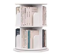 Bibliothèque ronde rotative à 360 degrés à 2/3/4/5/6 niveaux, blanche, pivotante à 360 °, étagère d'angle pour salon