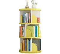Bibliothèque ronde rotative à 360° en bois pour maison/bureau/chambre d'enfant Créatif Support de rangement autonome