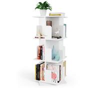 Bibliothèque Rotative 3 Niveaux - VIVOLILV - Étagère de Bureau de Rangement - Étagère tournante 40x40x98,5cm