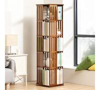 Bibliothèque Rotative 6 Niveaux en MDF, 360 Degrés étagère de Sol étagère de Bureau de Rangement, Grande Étagère d'angle, Bibliotheque Etagere Rangement, Convient pour Salon, Chambre, Les Salles D'étu