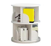 Bibliothèque rotative à 360°, 2/3/4/5/6 niveaux, étagère ronde élégante pour salon et chambre à coucher, rangement peu encombrant (40 x 40 x 66 cm)