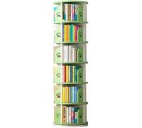 Bibliothèque Rotative à 360° Bibliothèque Bibliothèque Rotative Ronde Bibliothèque avec Motif D’Empreinte 3/4/5 Étagère avec Motif Dauphin Maison Bibliothè, Green, 39 * 128cm