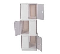 Bibliothèque Rotative à 360°, Bibliothèque d'angle en PP pour Petit Espace, Porte Magnétique, Bibliothèque sur Pied avec Support de Rangement (3 Niveaux)