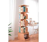 Bibliothèque rotative à 360 degrés avec armoire Bibliothèque en bois massif à 3 couches L Étagères cubiques pour la maison 38,545131 cm Bibliothèques étagères à livres (taille : 4 couches + armoire)