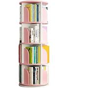Bibliothèque Rotative À 360 Degrés Bibliothèque Créative Ménage Étagère À Livres Coin Un Cadeau d'apprentissage pour Les Enfants Facile À Démonter (Color : Pink, Size : 50.5 * 128cm)