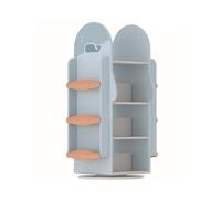 Bibliothèque rotative à 360 degrés en bois massif avec motif baleine pour la maison, étagère verticale pour livres, étagère dans la zone de lecture