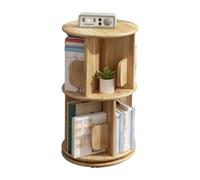 Bibliothèque rotative à 360° en bois - 40 × 40 × 67 cm - Tour de bibliothèque d'angle autoportante pour plus de stabilité et de style - Idéale pour le rangement de la maison, du bureau et du salon