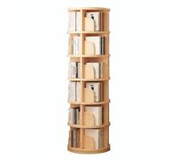 Bibliothèque rotative à 360° en bois massif avec plusieurs niveaux pour la maison, le bureau, support de livre réglable pour livres et décoration, 39 x 191 cm, solution de rangement moderne