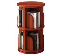 Bibliothèque rotative à 360° en bois massif - Étagère d'angle ronde sur pied pour salon, salle d'étude, salle de classe et chambre à coucher