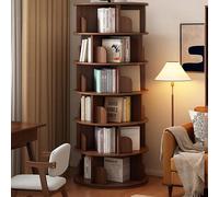 Bibliothèque rotative à 360° - Marron - Étagère de rangement décorative - Multifonctionnelle - Pour la maison et le bureau - Économie d'espace - 40 x 191 cm