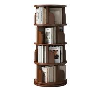 Bibliothèque rotative à 360 niveaux pour salon, étagère de sol ronde, solution de rangement pour table basse