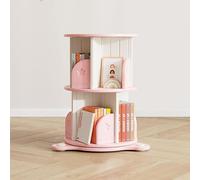 Bibliothèque rotative à 360° - Rangement vertical multifonction et présentoir décoratif, solution élégante d'organisation de bureau et de maison de 68 cm