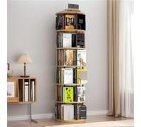 Bibliothèque rotative à 360° - Tour empilable - Présentoir au sol fin, étagère d'angle multifonction pour chambre à coucher, salon