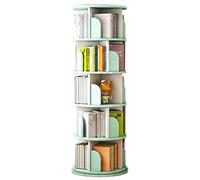 Bibliothèque rotative à 5 niveaux à 360° - Étagère d'angle pivotante - Étagère de rangement ouverte pour la maison, le bureau, le salon, la chambre à coucher