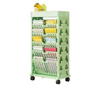 Bibliothèque rotative à 5 niveaux sur roulettes, chariot de rangement double face pour espaces étroits, présentoir mobile pour la maison et le bureau