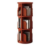 Bibliothèque rotative à 6 niveaux Bibliothèque ronde en bois massif Bibliothèque rotative à 360 ° pour enfants et adultes Organiseur d'étagère pour salon (couleur : rouge, taille : 46 x 99 cm)