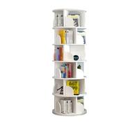 Bibliothèque rotative à 6 niveaux - Organiseur de rangement élégant pour salon et chambre à coucher - Étagère peu encombrante avec stabilité pour étude et décoration d'intérieur