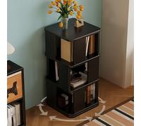 Bibliothèque rotative avec rotation silencieuse et lisse, coins arrondis sûrs et base stable, organiseur peu encombrant pour table de chevet, côté canapé, chambre d'enfant