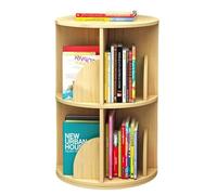 Bibliothèque rotative Bibliothèque ronde en bois à 2/3/4/5/6 niveaux Bibliothèque d'angle d'affichage à 360° Bibliothèque tournante pour chambre d'enfant, salle d'étude, chambre à coucher, s