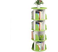 Bibliothèque rotative Bibliothèques multicouches bibliothèque sur pied en bois bibliothèque à 3 niveaux/4 niveaux étagère rotative à 360 ° pour étagère à livres de bureau à domicile coin étude