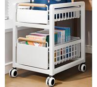 Bibliothèque rotative en métal - Bibliothèque tournante peu encombrante pour salon, bureau, chambre à coucher, bureau - Solution de rangement d'angle élégante pour livres et décoration