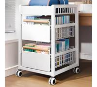 Bibliothèque rotative en métal - Design rotatif à 360 degrés pour économiser de l'espace dans les salles d'étude, les salons et les bureaux