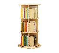 Bibliothèque rotative, étagère de Rangement de Livres sur Pied en Dentelle à 360°, Petite bibliothèque d'angle pour Les espaces restreints, adaptée à la Chambre à Coucher, au Salon. (S : 43 * 96cm)