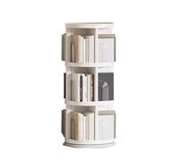 Bibliothèque Rotative Matière Plastique, Structure À Tenons et Mortaises, Faible Encombrement, Bibliothèques pour Salon pour La Maison, La Chambre, Le Salon(43 * 43 * 100cm)