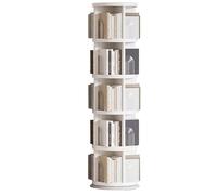 Bibliothèque Rotative Matière Plastique, Structure À Tenons et Mortaises, Faible Encombrement, Bibliothèques pour Salon pour La Maison, La Chambre, Le Salon(43 * 43 * 162cm)